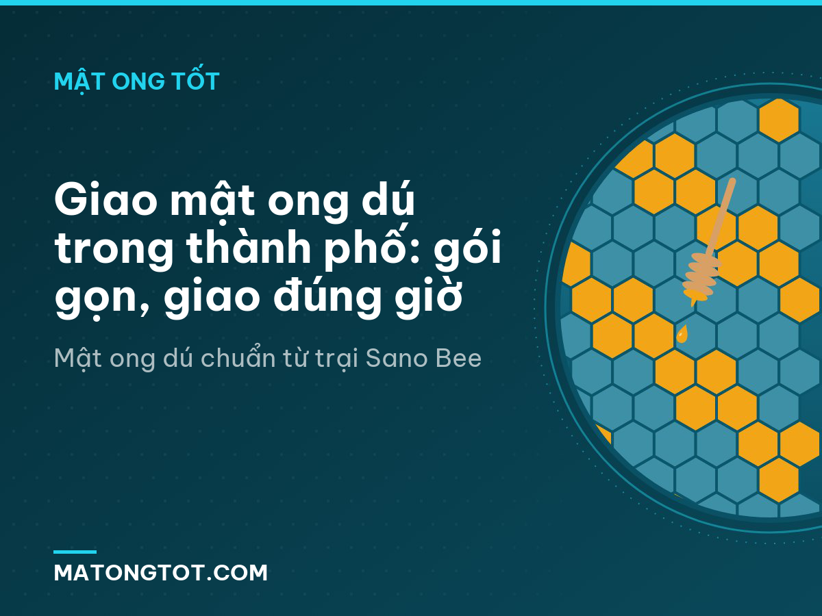 Giao mật ong dú trong thành phố: gói gọn, giao đúng giờ