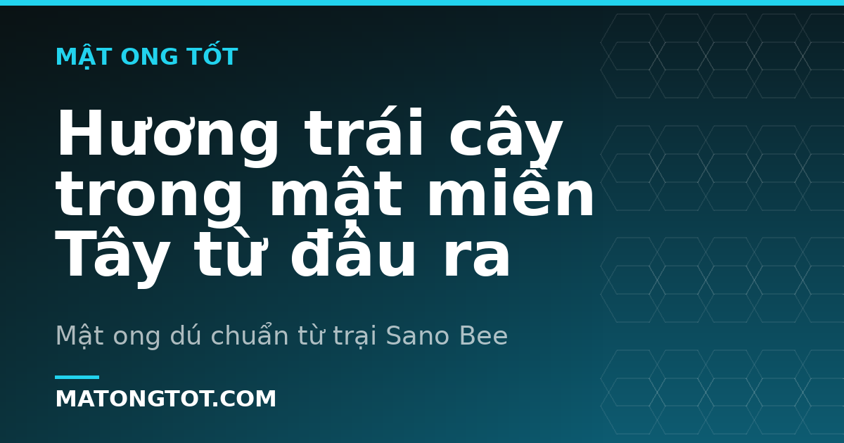 Hương trái cây trong mật miền Tây từ đâu ra
