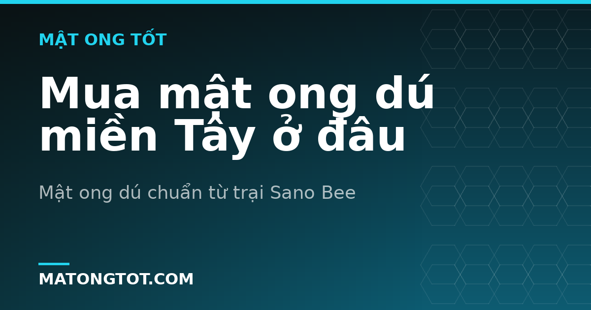 Mua mật ong dú miền Tây ở đâu