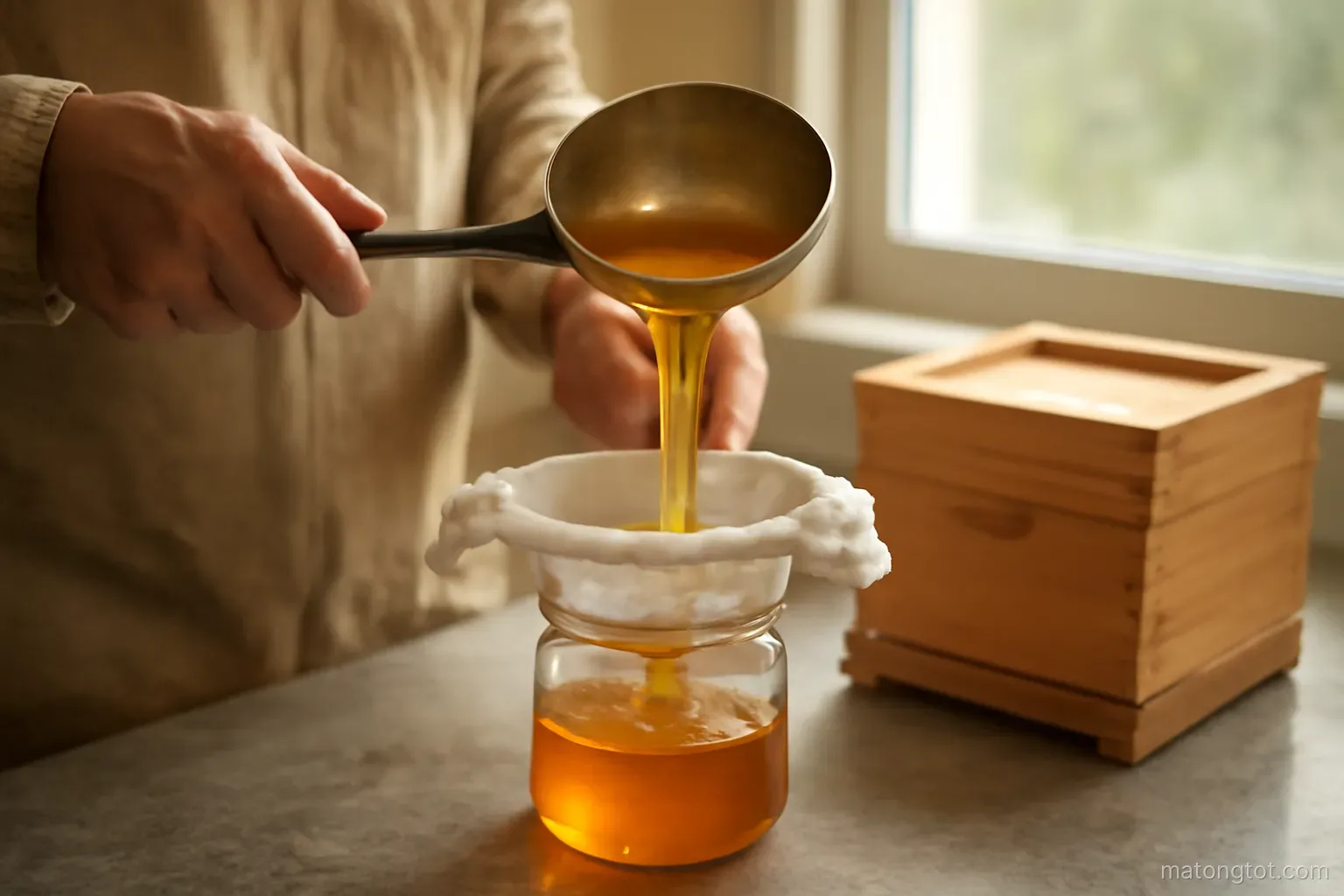 Mật ong dú Sài Gòn lọc mật tại nhà: Người nuôi hướng dẫn từng bước